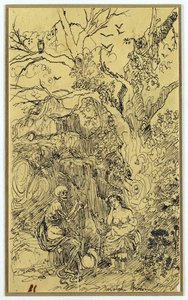 Madre y Tiempo (La Mere et le Temps), c.1857-61 de Rodolphe Bresdin